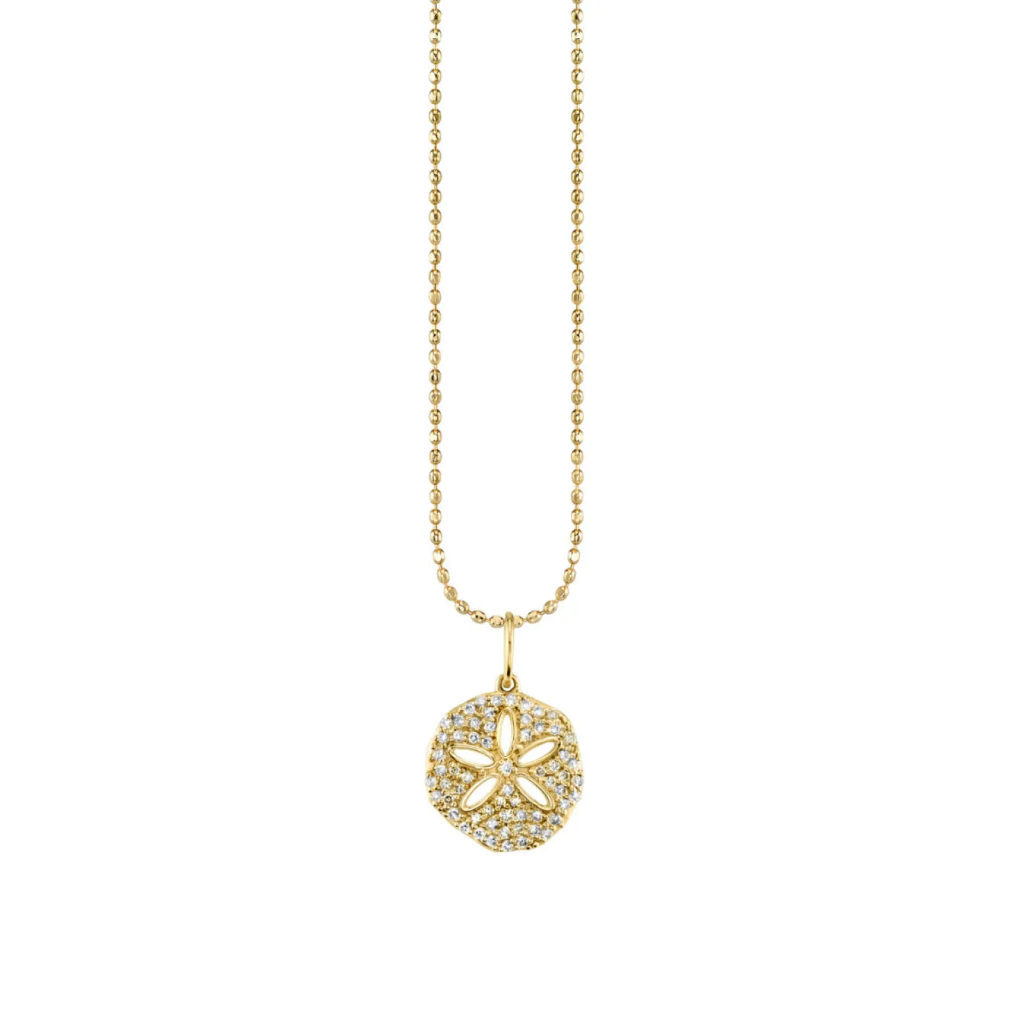 Gold & Diamond Sand Dollar Charm