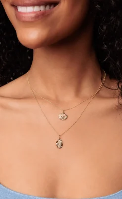 Gold & Diamond Scallop Shell Charm