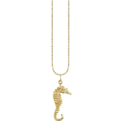 Gold & Diamond Seahorse Charm