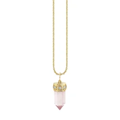 Gold & Diamond Short Carved Stone Charm