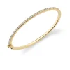 Gold & Diamond Single Row Bangle