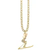 Gold & Diamond Skiing Girl Charm