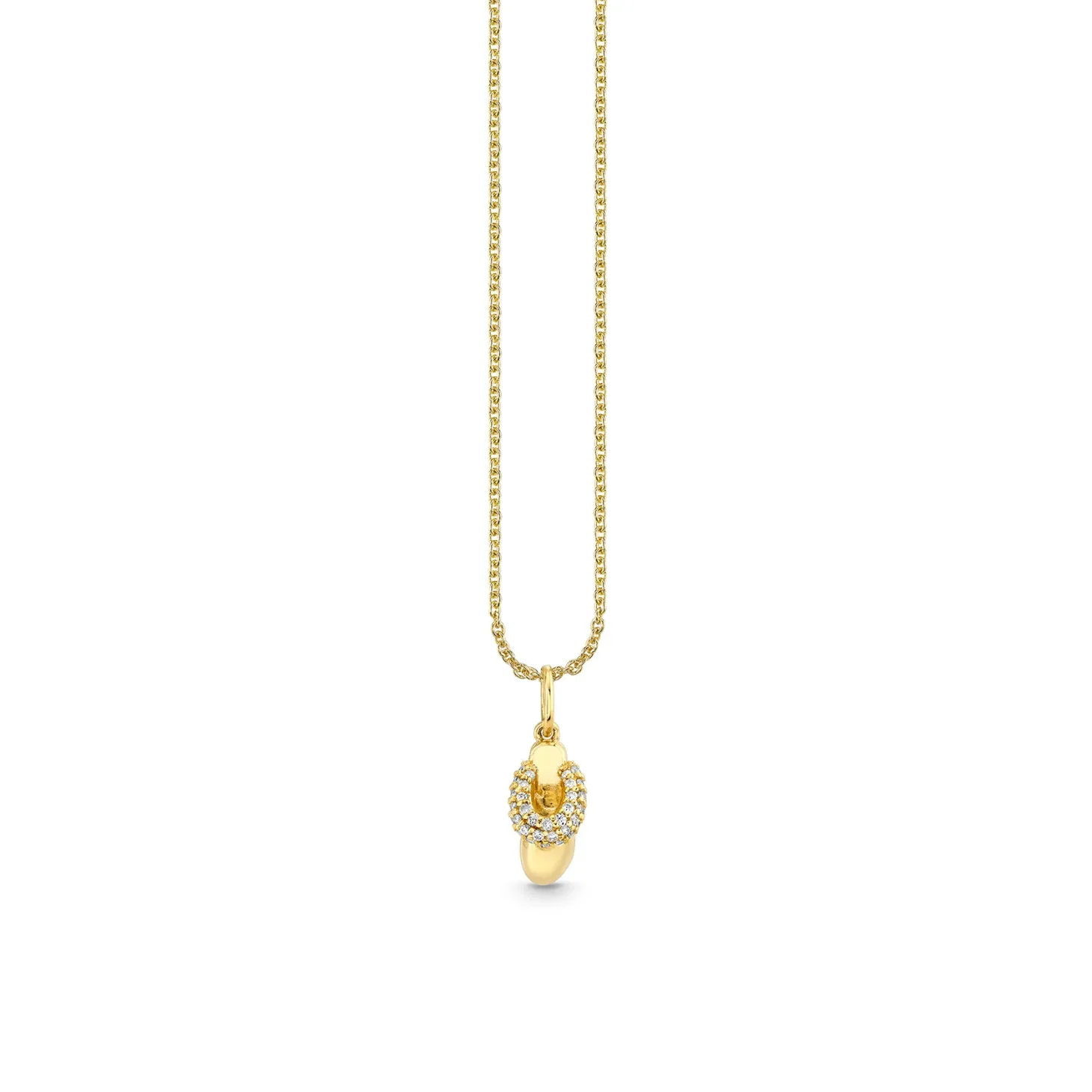 Gold & Diamond Slipper Charm
