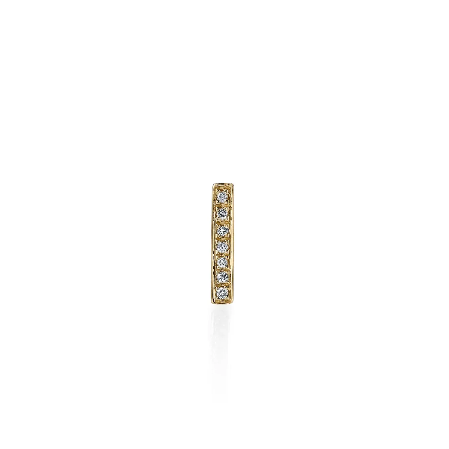 Gold & Diamond Small Bar Stud