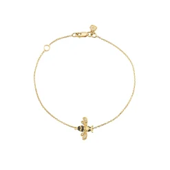 Gold & Diamond Small Bee Bracelet