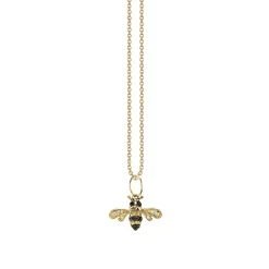 Gold & Diamond Small Bee Charm