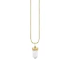 Gold & Diamond Small Carved Stone Charm