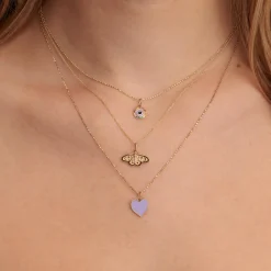 Gold & Diamond Small Celestial Moth Charm