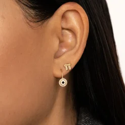 Gold & Diamond Small Chai Stud