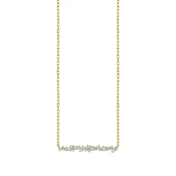 Gold & Diamond Small Cocktail Bar Necklace