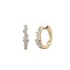 Gold & Diamond Small Cocktail Huggie Hoops