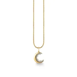 Gold & Diamond Small Cocktail Crescent Moon Charm
