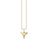 Gold & Diamond Small Cow Skull Charm