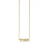 Gold & Diamond Small Custom Script Heart Icon Necklace