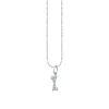 Gold & Diamond Small Dog Bone Charm