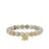 Gold & Diamond Small Elephant on African Opal