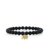 Gold & Diamond Small Elephant on Matte Black Onyx