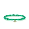 Gold & Diamond Small Eye on Green Onyx
