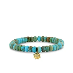 Gold & Diamond Small Eye Petals on Turquoise