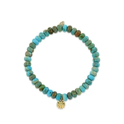 Gold & Diamond Small Eye Petals on Turquoise