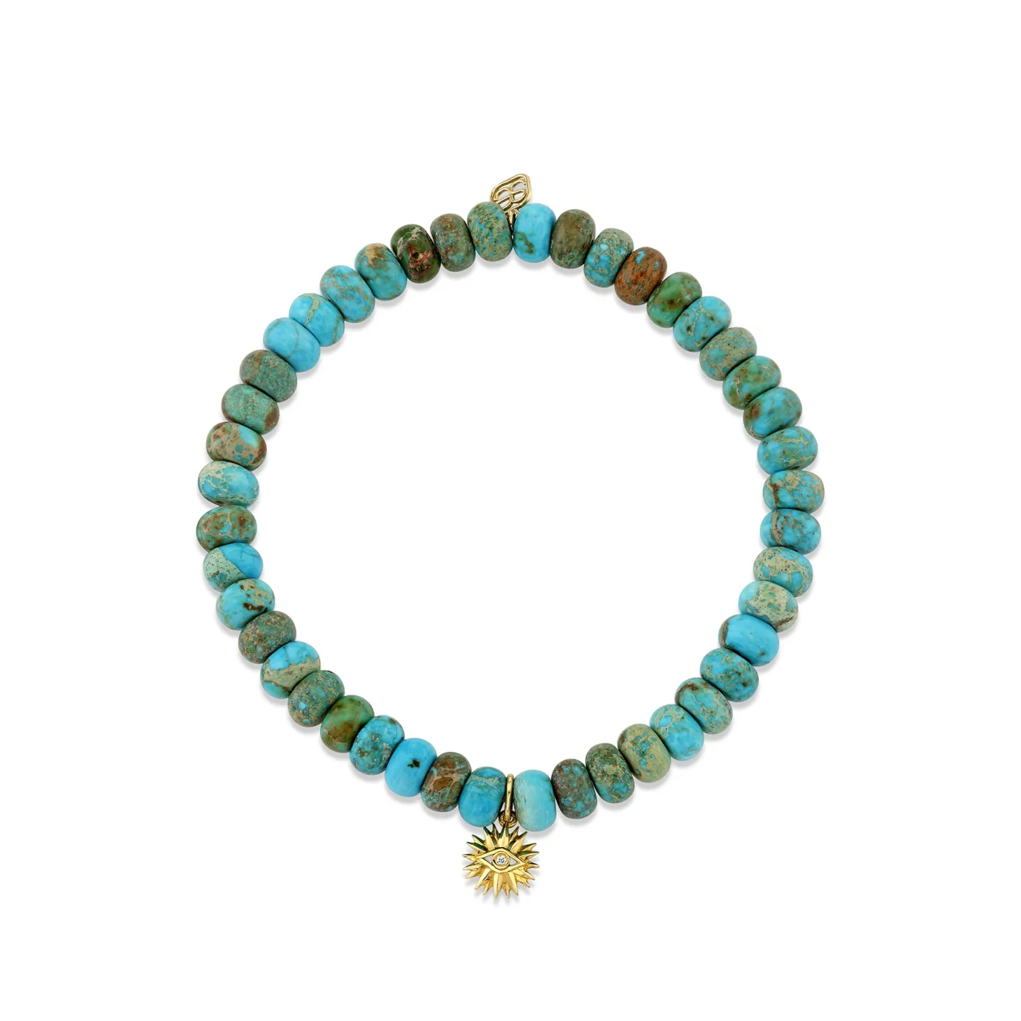 Gold & Diamond Small Eye Petals on Turquoise