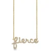 Gold & Diamond Small Fierce Script Necklace