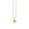 Gold & Diamond Small Fluted Eye Charm