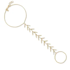 Gold & Diamond Small Fringe Princess Bracelet
