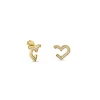 Gold & Diamond Small Heart Wrap Hoop
