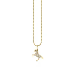 Gold & Diamond Small Horse Charm