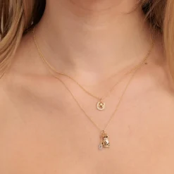 Gold & Diamond Small Horse Horseshoe Charm