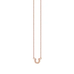 Gold & Diamond Small Horseshoe Necklace