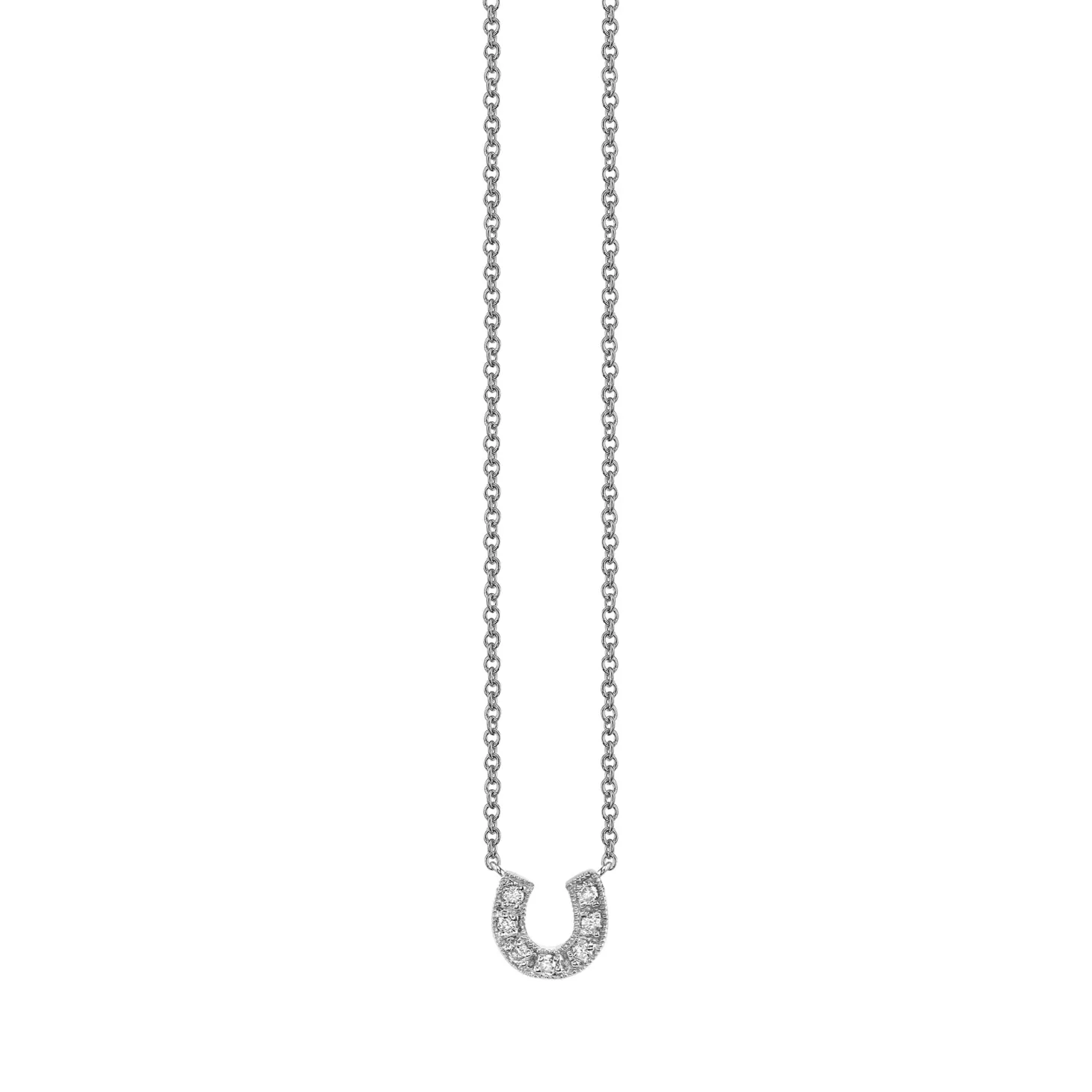 Gold & Diamond Small Horseshoe Necklace