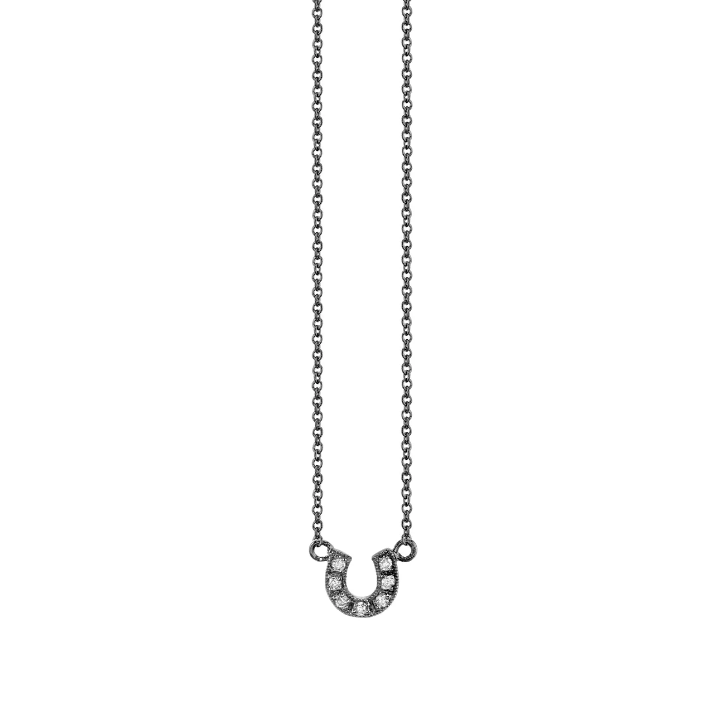 Gold & Diamond Small Horseshoe Necklace