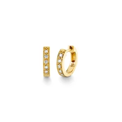 Gold & Diamond Small Huggie Hoops