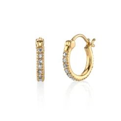 Gold & Diamond Small Huggie Hoops