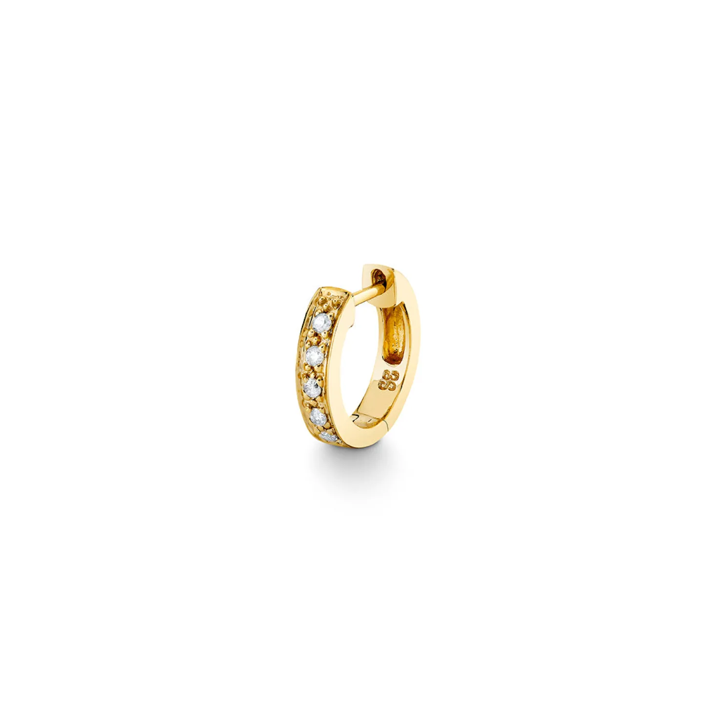 Gold & Diamond Small Huggie Hoops