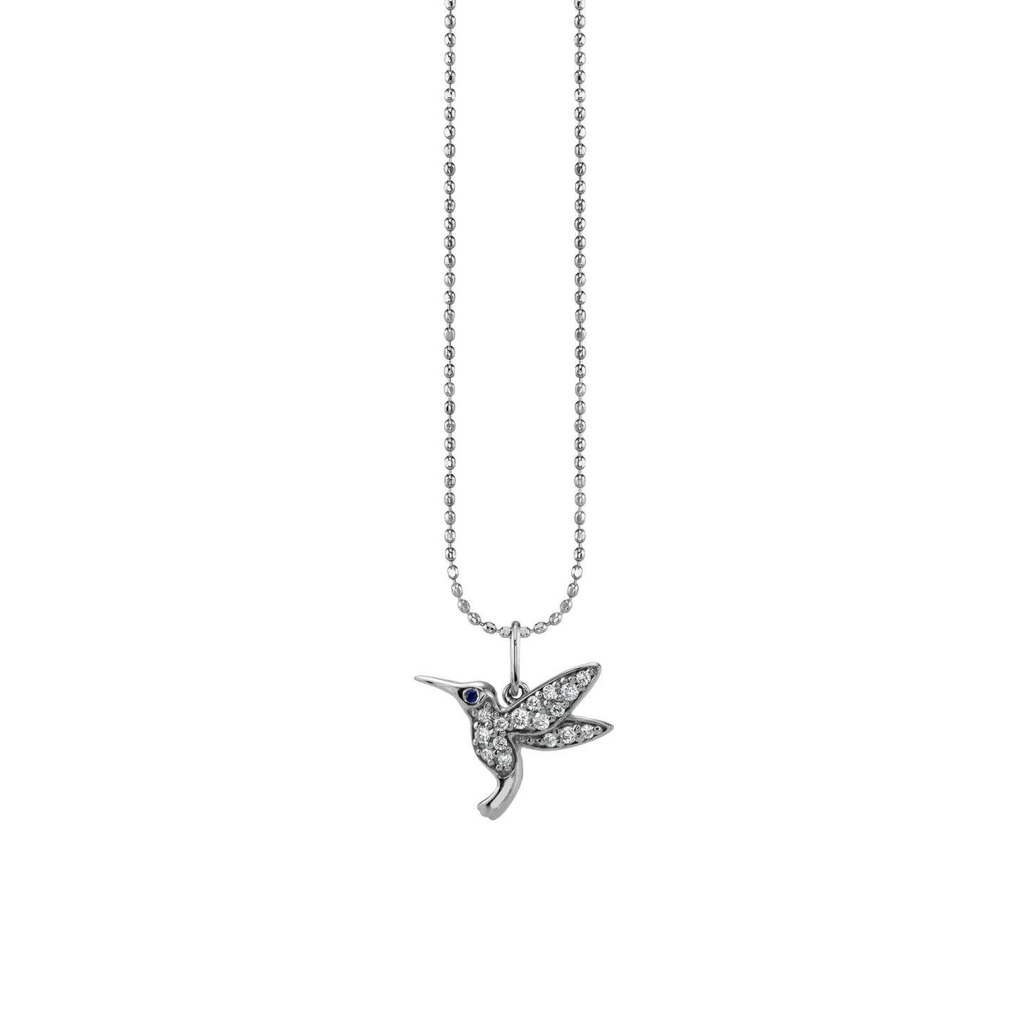Gold & Diamond Small Hummingbird Charm