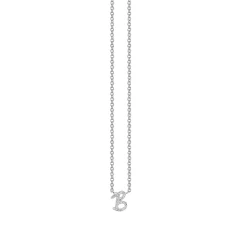 Gold & Diamond Small Initial Necklace