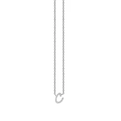 Gold & Diamond Small Initial Necklace