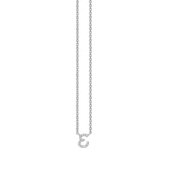 Gold & Diamond Small Initial Necklace