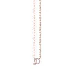 Gold & Diamond Small Initial Necklace
