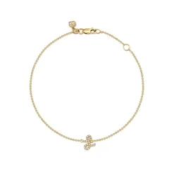 Gold & Diamond Small Initial Bracelet
