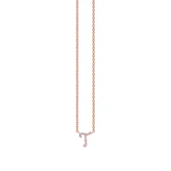 Gold & Diamond Small Initial Necklace