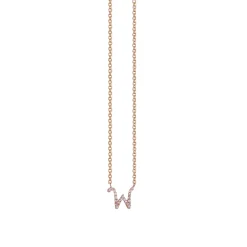 Gold & Diamond Small Initial Necklace