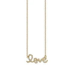 Gold & Diamond Small Love Necklace