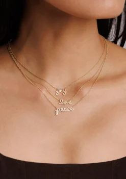 Gold & Diamond Small Love Necklace