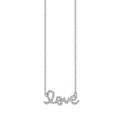 Gold & Diamond Small Love Necklace
