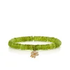Gold & Diamond Small Magnolia on Peridot