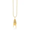 Gold & Diamond Small Mano Cornuto Charm